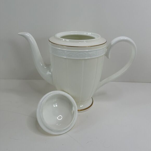 Villeroy & Boch Germany IVOIRE Chateau Collection 4 Cup Coffee Pot Lid NWT - Picture 5 of 14